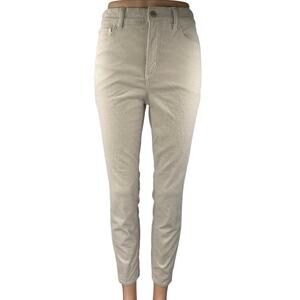 Ann Taylor Loft Women's Beige Corduroy High Waist Skinny Trousers Pants Size 27